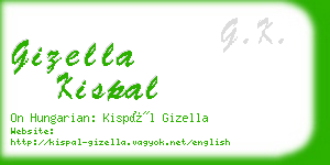 gizella kispal business card